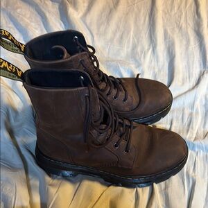 Dr. Martens Brown Leather Boots High-Top Style Like New and Gently Worn Twice.